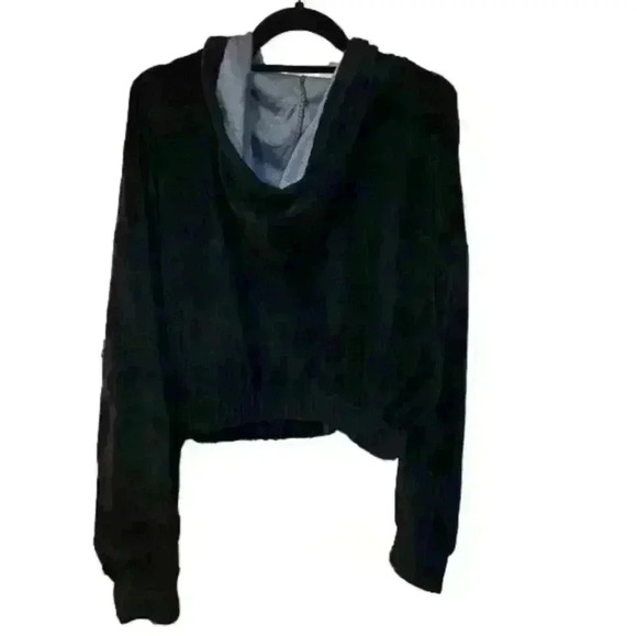 Cut & Paste Cropped Zip Jacket, Women's Size L, Black - Picture 2 of 5